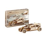 Revell 00612 - Tiny Adventures - Hot Rod - 1:32 Scale Wooden Model Kit - with Pull Back & Go Engine - Length 17cm