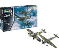Revell RV03710 Combat Set Bf109G-10 & Spitfire Plastic Model kit, Unpainted