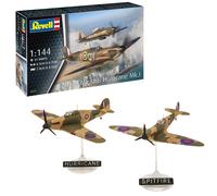 Revell 03771 Supermarine Spitfire Mk.Ia & Hawker Hurricane Mk.I 1:144 Scale Unbuilt/Unpainted Plastic Model Kit