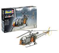 Revell 03804 Alouette II 1:32 Scale Unbuilt/Unpainted Plastic Model Kit, Molded Color