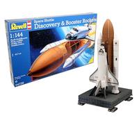Revell 04736 Space Shuttle Discovery & Booster Rockets 1:144 Scale Unbuilt/Unpainted Plastic Model Kit, Multi-color, 59.5 x 36.4 x 6.5 centimetres