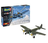 Revell 04972 Junkers Ju88 A-1 "Battle of Britain" 1:72 Scale Unbuilt/Unpainted Plastic Model Kit, Unlackiert