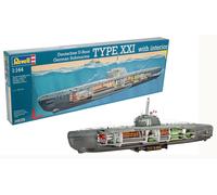 Revell U-boat XXI Type 1:144 Scale (with interior) Rv05078