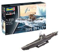 Revell 05154 German Submarine Type VII C/41 1:350 Scale Unbuilt/Unpainted Plastic Model Kit