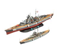 Revell 05637 The Legendary Bismarck 1:700 & 1:1200 Warship Model Kit Gift Set