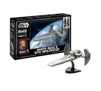 Revell 05638 Gift Set Darth Maul's Sith Infiltrator: EP1 25th 1:120 Scale Unbuilt/Unpainted Plastic Model Kit with Accessories