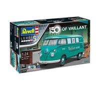 Revell 05648 Gift Set VW T1 Bus 150 Years of Vaillant 1:24 Scale Unbuilt/Unpainted Plastic Model Kit With Accessories