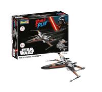 Revell 06564 Build & Play: Star Wars Poe's X-Wing Fighter - With Authentic Sounds - 1:78 Scale Unbuilt Pre-coloured Click-Together Toy - 18 Parts - From 6 Years+