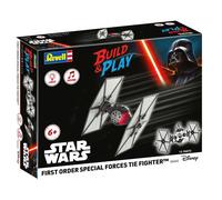 Revell 06565 Build & Play: Star Wars First Order Special Forces TIE Fighter - With Authentic Lights & Sounds - 1:51 Scale Unbuilt Pre-coloured Click-Together Toy - 18 Parts - From 6 Years+