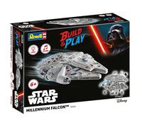 Revell 06566 Build & Play: Star Wars Millennium Falcon - With Authentic Lights & Sounds - 1:164 Scale Unbuilt Pre-coloured Click-Together Toy - 18 Parts - From 6 Years+