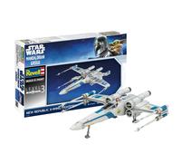 Revell 06791 Star Wars The Mandalorian and Grogu Movie: New Republic X-Wing Fighter 1:57 Scale - Unbuilt/Unpainted Plastic Model Kit