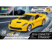 Revell RV07449 07049 7049 1:25 2014 Corvette Stingray (Easy-Click) Plastic Model Kit, Various, 1/25