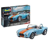 Revell Model Set 67708 65 Shelby Cobra 427 1:24 Scale Unbuilt/Unpainted Plastic Model Kit with Contacta Professional Glue, Paintbrush & Selected Aqua Color Paints