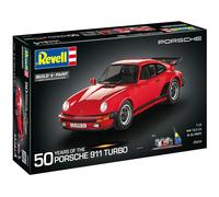 Revell Gift Set 05634 Porsche 911 Turbo 50th Anniversary 1:24 Scale Unbuilt Plastic Model Kit with Accessories