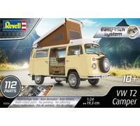 Revell Easy-Click 07676 VW T2 Camper 1:24 Scale Unbuilt/Pre-coloured/Click-Together (Non-Glue) Plastic Model Kit