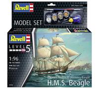 Revell 1/96 HMS Beagle Model Kit Charles Darwin Survey Barque with Paint