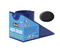 Revell 18ml Aqua Color Acrylic Paint (Tar Black Mat Finish)