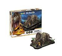 Revell 3D Puzzle 00242 Jurassic World Dominion - Triceratops 44 Pieces, Highly Detailed, With Diorama Base, 37cm in length, Fun & Easy To Build