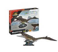 Revell 3D Puzzle 00244 Jurassic World Rebirth: Mosasaurus, 83 Pieces, Highly Detailed, With Diorama Base, Officially Licensed, Fun & Easy To Build, 59cm in Length