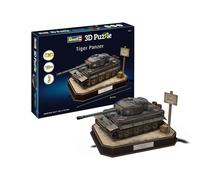 Revell 3D Puzzle 00252 Tiger I - German Tank, 200 Pieces, Highly Detailed, Fun & Easy To Build, 25.7cm in Length