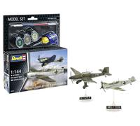 Revell 63770 Model Set Messerschmitt Bf109E & Stuka 1:144 Scale Plastic Model Kit & Accessories