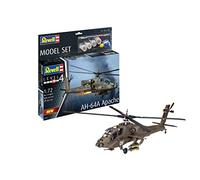 Revell 63824 Model Set AH-64A Apache 1:72 Scale Unbuilt/Unpainted Plastic Model Kit with Accessories