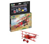 Revell 64116 Model Set Fokker DR.1 Triplane 1:72 Scale Unbuilt/Unpainted Plastic Model Kit with Accessories