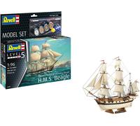 Revell Model Set 65458 Model Set HMS Beagle 1:96 Scale Unbuilt/Unpainted Plastic Model Kit with Accessories