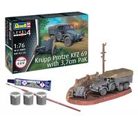 Revell 73344 Starter Kit Krupp Protze Kfz 69 & Pak 1:76 Scale Unbuilt Plastic Model Kit with Accessories