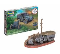 Revell 73344 Starter Kit Krupp Protze Kfz 69 & Pak 1:76 Scale Unbuilt Plastic Model Kit with Accessories