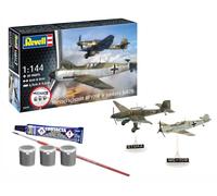 Revell 73770 Starter Kit Messerschmitt Bf109E & Ju87B Stuka 1:144 Scale Unbuilt Plastic Model Kit with Accessories