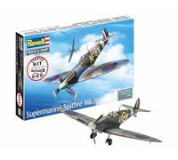 Revell 73953 Starter Kit Spitfire Mk.IIa 1:72 Scale, Plastic Model Kit with Basic Paint Colours, Model Glue, and Paintbrush