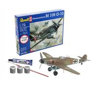 Revell 74160 Starter Kit Messerschmitt Bf 109 G-10 1:72 Scale Unbuilt Plastic Model Kit with Accessories