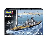 Revell 75183 Starter Kit Battleship USS New Jersey 1:1200 Scale Unbuilt Plastic Model Kit with Accessories