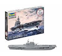 Revell 75824 Starter Kit USS Enterprise CV-6 1:1200 Scale Unbuilt Plastic Model Kit with Accessories