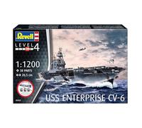 Revell 75824 Starter Kit USS Enterprise CV-6 1:1200 Scale Unbuilt Plastic Model Kit with Accessories
