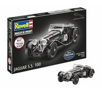 Revell 77752 Starter Kit Jaguar SS 100 1:32 Scale, Plastic Model Kit with Basic Paint Colours, Model Glue, and Paintbrush
