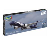 Revell Gift Set 05612 A350-900 - Lufthansa 100 Years, 1:144 Scale, Unbuilt Plastic Model Kit with Accessories