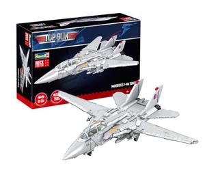 Revell Brick System 00963 Maverick's F-14A Tomcat Top Gun - Brick Model Kit - 1:32 Scale Unbuilt, 57.6cm in length, over 2,500 Pieces, Includes Display Stand and Stickers