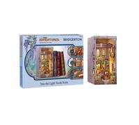 Revell Tiny Adventures Tiny Adventures - Bridgerton Into the Light Book Nook - With LED Lighting, 3D Miniature DIY Wooden Craft