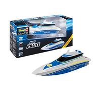 Revell Control 24138 Remote Control Boat "Police" With Precise 2.4 GHz Control, 2 Powerful Electric Motors, Powerful Li-Ion Battery, 2 Channel, Propellers Start Only In Water, 34.5cm in length