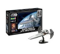 Revell 05638 Gift Set Darth Maul's Sith Infiltrator: EP1 25th 1:120 Scale Unbuilt/Unpainted Plastic Model Kit with Accessories