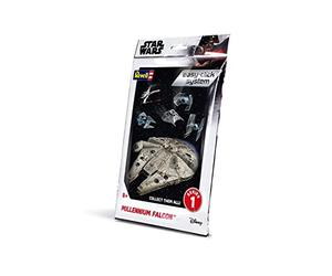 Revell Easy-Click 01100 Star Wars Millennium Falcon (Han Solo) 1:241 Scale Unbuilt/Pre-Coloured/Click-Together (Non-Glue) Plastic Model Kit