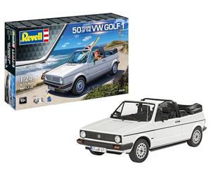 Revell Gift Set 05636 "50 Years of VW Golf 1" 1:24 Scale Unbuilt Plastic Model Kit with Accessories