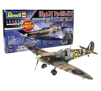 Revell Gift Set 05688 Spitfire Mk.II Aces High Iron Maiden & Eddie Figures 1:32 Scale Unbuilt Plastic Model Kits with Contacta Professional Glue, Paintbrush & Selected Aqua Color Paints