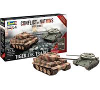 Revell 05655 - 1/72 Gift Set Conflict of Nations - Tiger I + T34/85 + Book