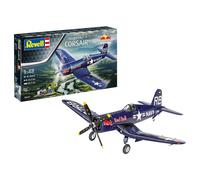 Revell Gift Set 05641 F4U-4 Corsair: Flying Bulls 25th Anniversary 1:48 Scale Unbuilt Plastic Model Kit with Accessories