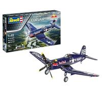 Revell Gift Set 05641 F4U-4 Corsair: Flying Bulls 25th Anniversary 1:48 Scale Unbuilt Plastic Model Kit with Accessories