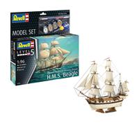 Revell Model Set 65458 Model Set HMS Beagle 1:96 Scale Unbuilt/Unpainted Plastic Model Kit with Accessories