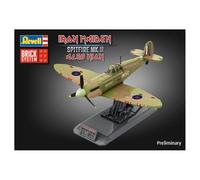 Revell Brick System 00962 Iron Maiden Spitfire MK.II Aces High - Brick Model Kit - 1:18 Scale Unbuilt, 52.5cm in length, over 2,500 Pieces, Includes Eddie Figure, Display Stand and Stickers